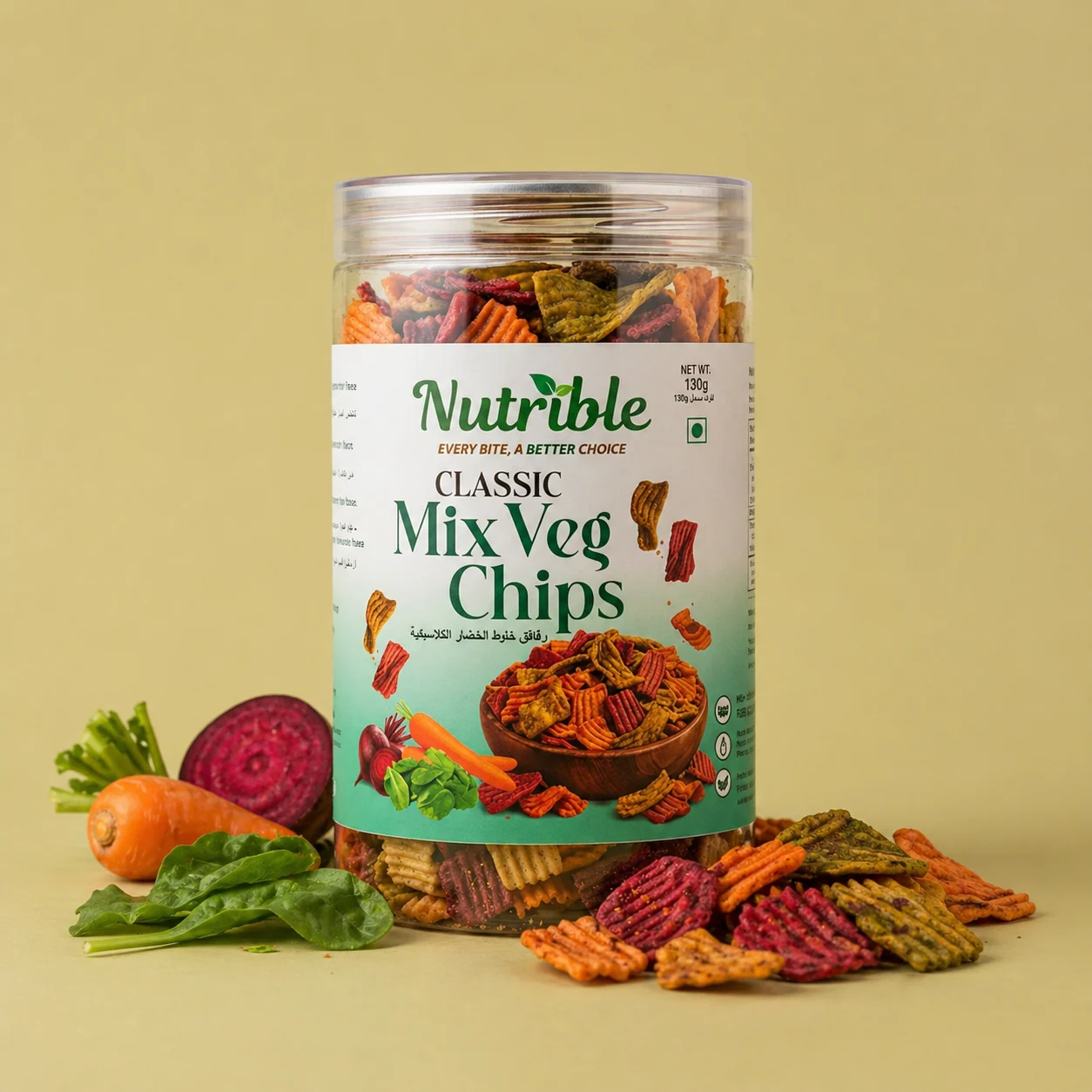 Mix Veg jar Baked Veg Mix Chips | Vegan | Gluten Free - Image 1