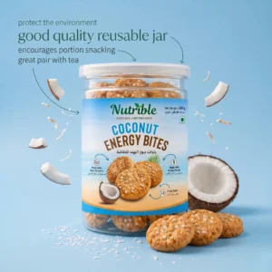Coconut Energy Bites | Made from Whole Wheat | No Artificial Flavors & Palm Oil - Image 5