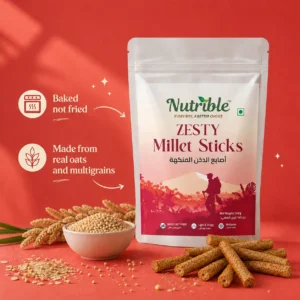Zesty Millet Sticks | Baked | Vegan | Gluten Free