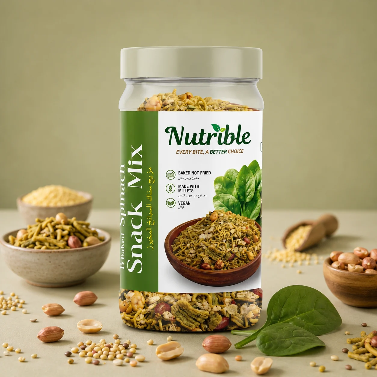 Spinach Mixtures Baked Spinach Snack Mix | Baked | Vegan | Gluten Free - Image 1